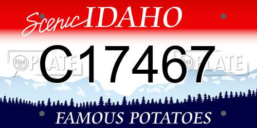 C17467 Idaho License Plate