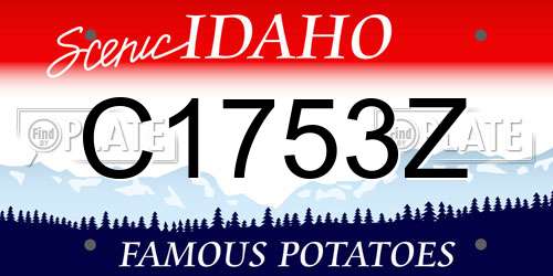 C1753Z Idaho License Plate