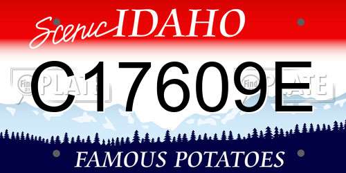 C17609E Idaho License Plate