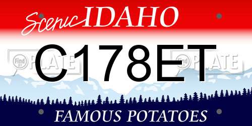 C178ET Idaho License Plate