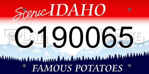 C190065 Idaho License Plate