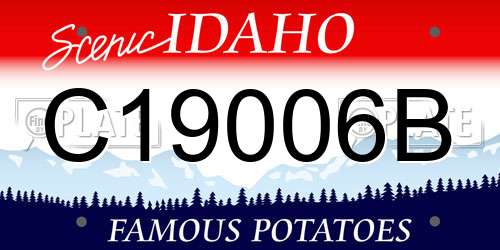 C19006B Idaho License Plate