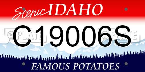 C19006S Idaho License Plate