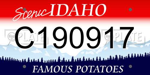 C190917 Idaho License Plate