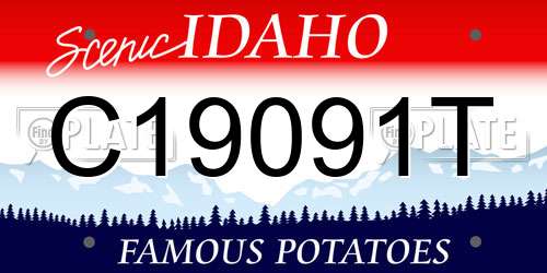 C19091T Idaho License Plate