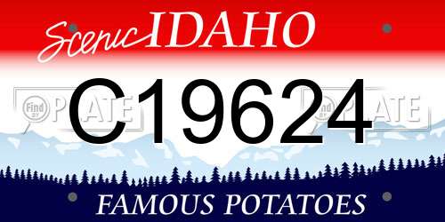 C19624 Idaho License Plate