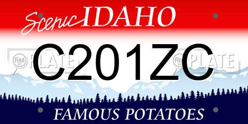 C201ZC Idaho License Plate