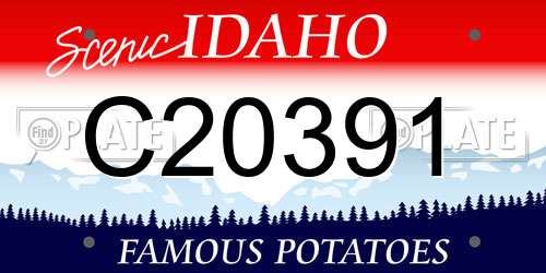 C20391 Idaho License Plate