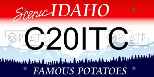C20ITC Idaho License Plate