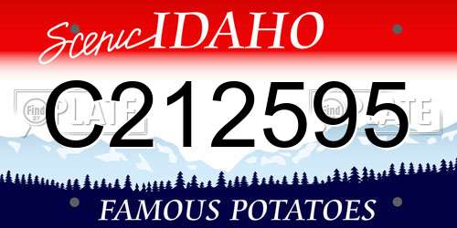 C212595 Idaho License Plate
