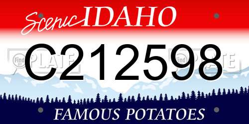 C212598 Idaho License Plate