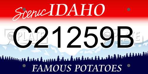 C21259B Idaho License Plate