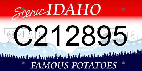 C212895 Idaho License Plate