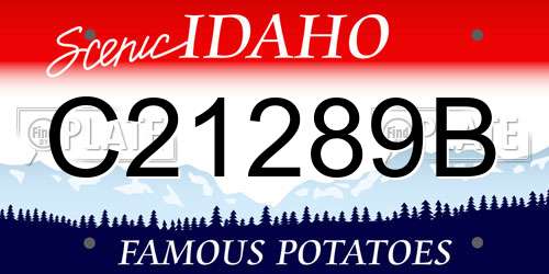 C21289B Idaho License Plate