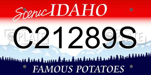 C21289S Idaho License Plate