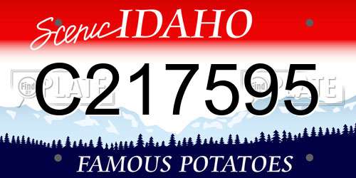 C217595 Idaho License Plate
