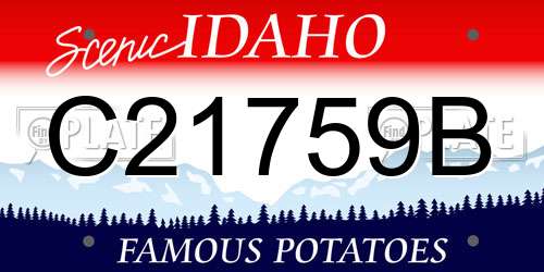C21759B Idaho License Plate