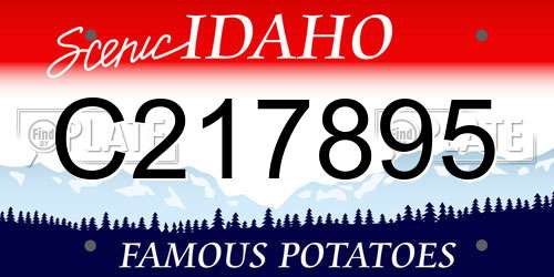 C217895 Idaho License Plate
