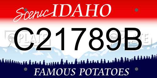 C21789B Idaho License Plate