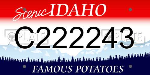 C222243 Idaho License Plate