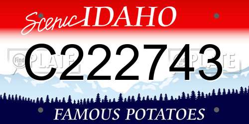 C222743 Idaho License Plate