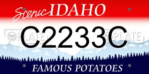 C2233C Idaho License Plate