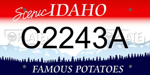 C2243A Idaho License Plate