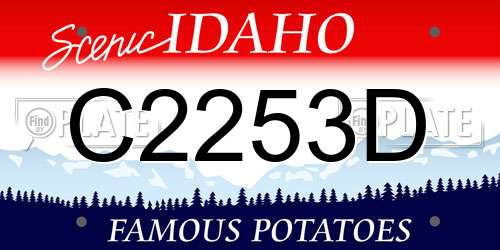 C2253D Idaho License Plate