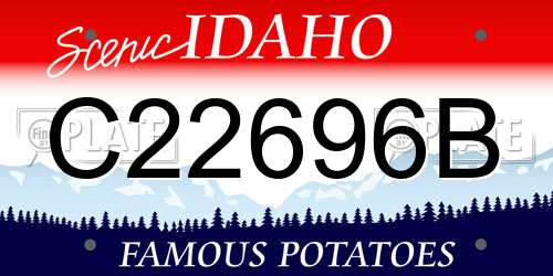 C22696B Idaho License Plate