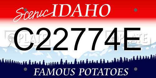 C22774E Idaho License Plate