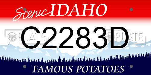 C2283D Idaho License Plate