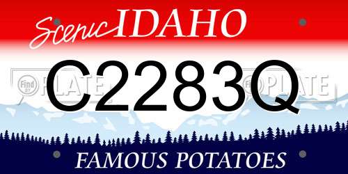 C2283Q Idaho License Plate