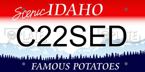 C22SED Idaho License Plate