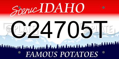 C24705T Idaho License Plate