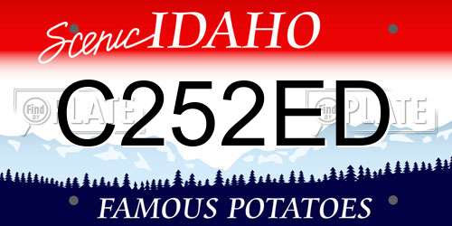 C252ED Idaho License Plate
