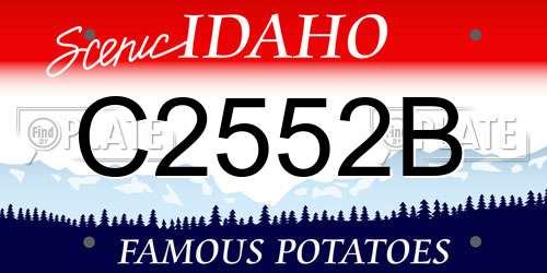 C2552B Idaho License Plate