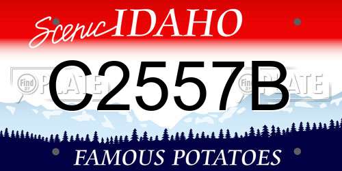 C2557B Idaho License Plate