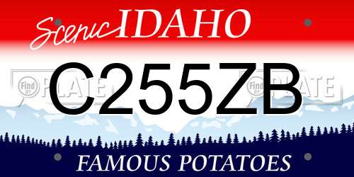 C255ZB Idaho License Plate