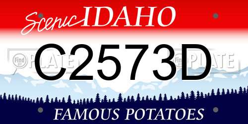 C2573D Idaho License Plate