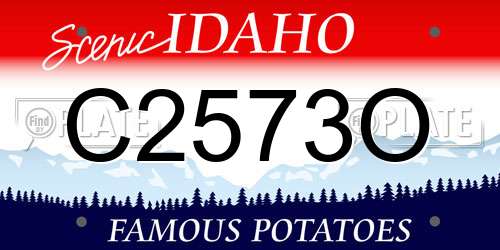 C2573O Idaho License Plate