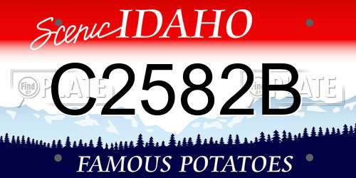 C2582B Idaho License Plate