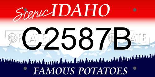 C2587B Idaho License Plate