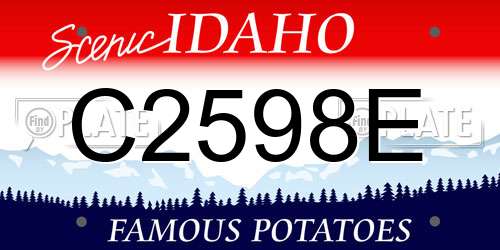 C2598E Idaho License Plate