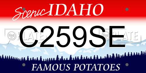 C259SE Idaho License Plate