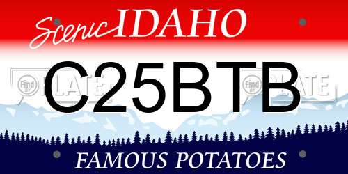 C25BTB Idaho License Plate