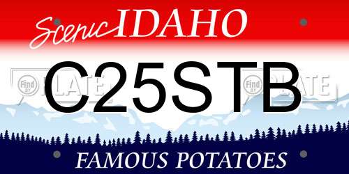 C25STB Idaho License Plate