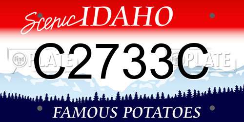 C2733C Idaho License Plate