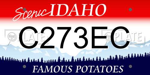 C273EC Idaho License Plate