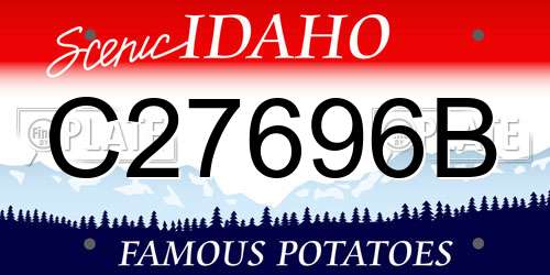 C27696B Idaho License Plate