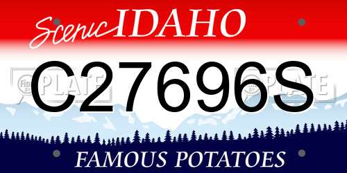 C27696S Idaho License Plate